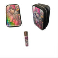 Personalised 1oz Metal Tobacco Tin With Matching Clipper Lighter