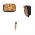 Personalised 1oz Metal Tobacco Tin With Matching Clipper Lighter