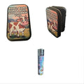 Personalised 1oz Metal Tobacco Tin With Matching Clipper Lighter