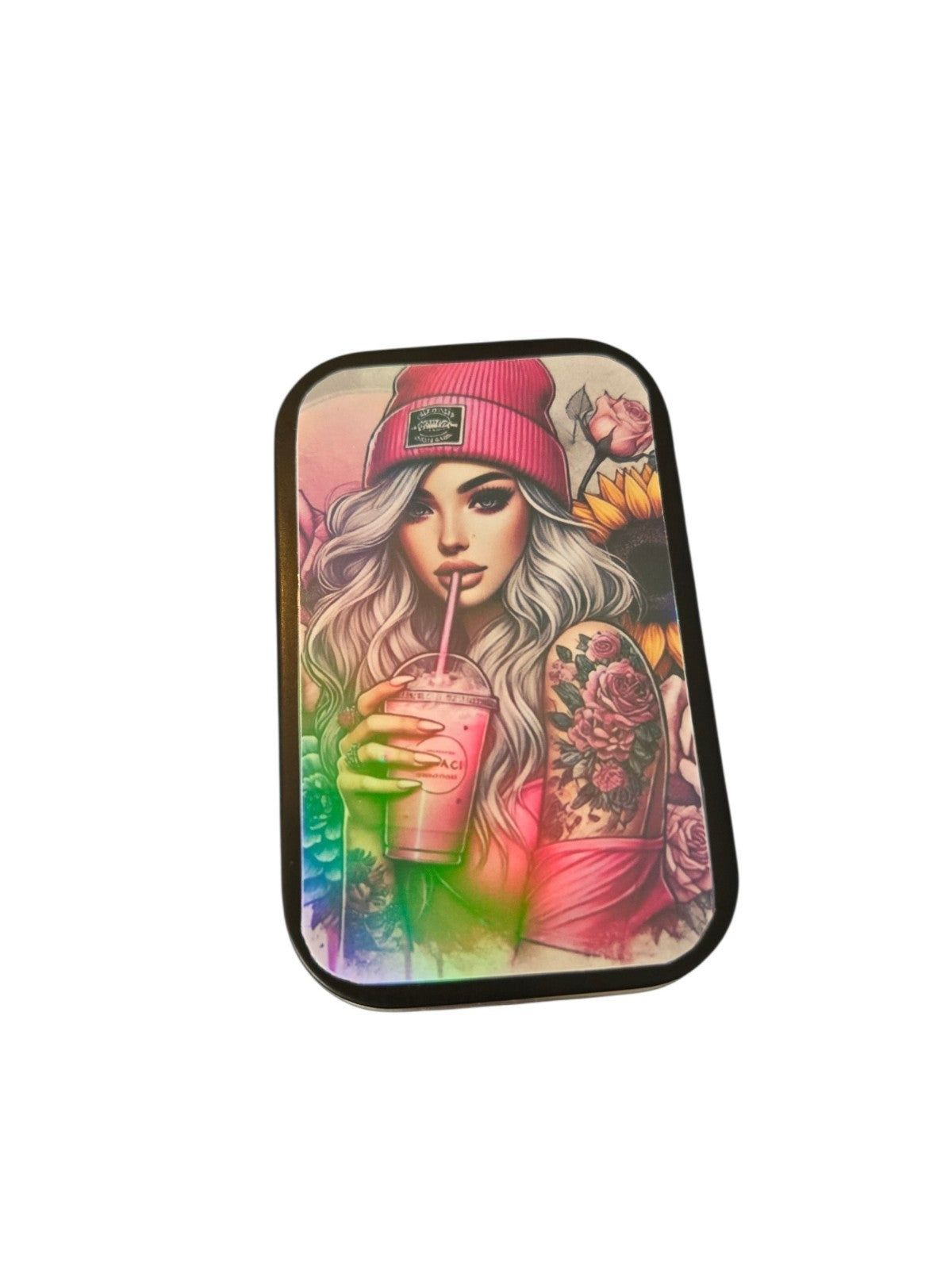 Tobacco Tin 1oz Hinged